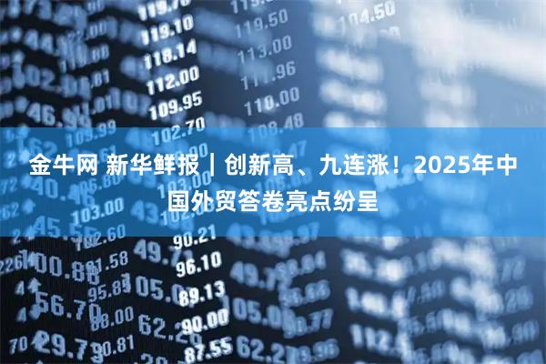 金牛网 新华鲜报｜创新高、九连涨！2025年中国外贸答卷亮点纷呈